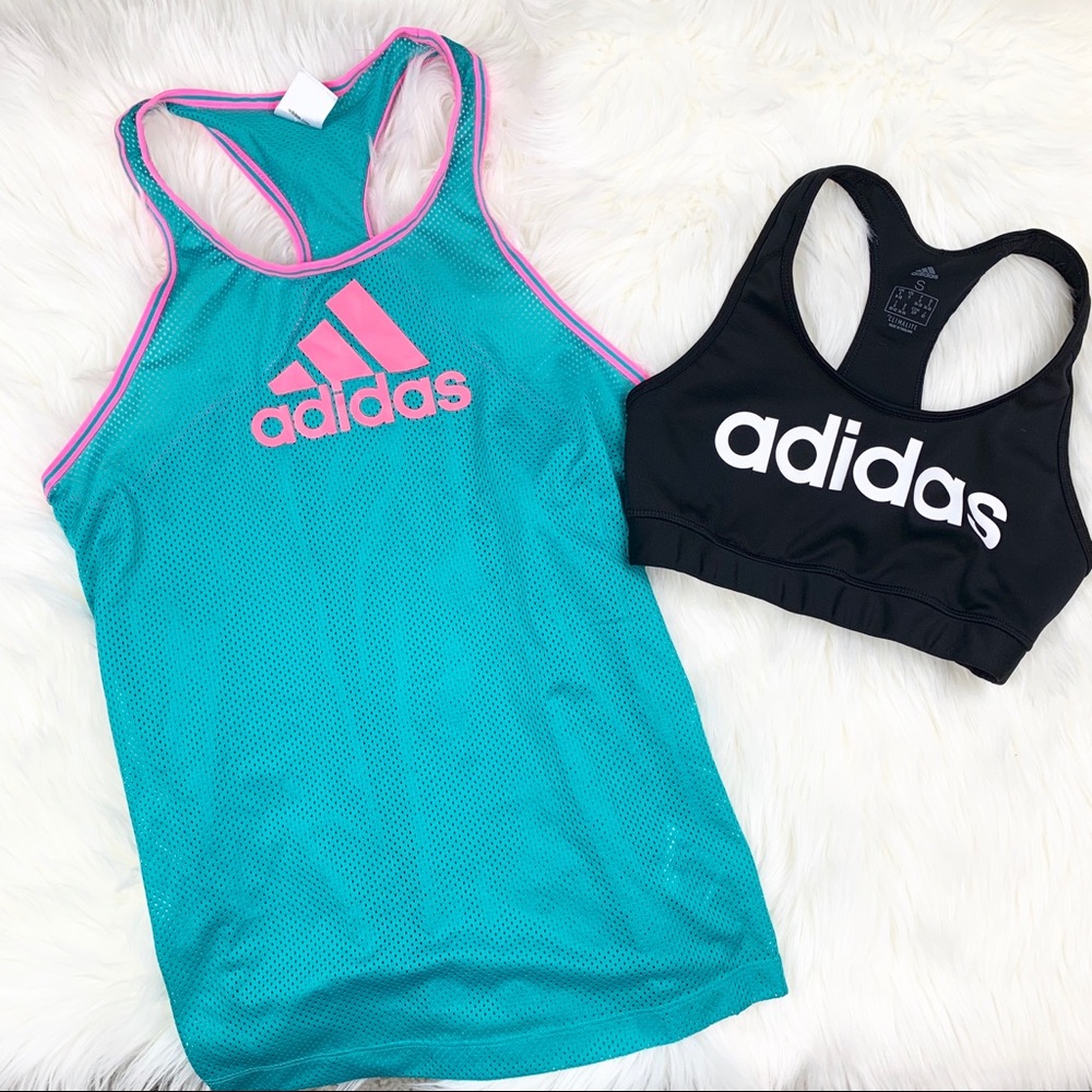 Adidas sports bra and tank top bundle